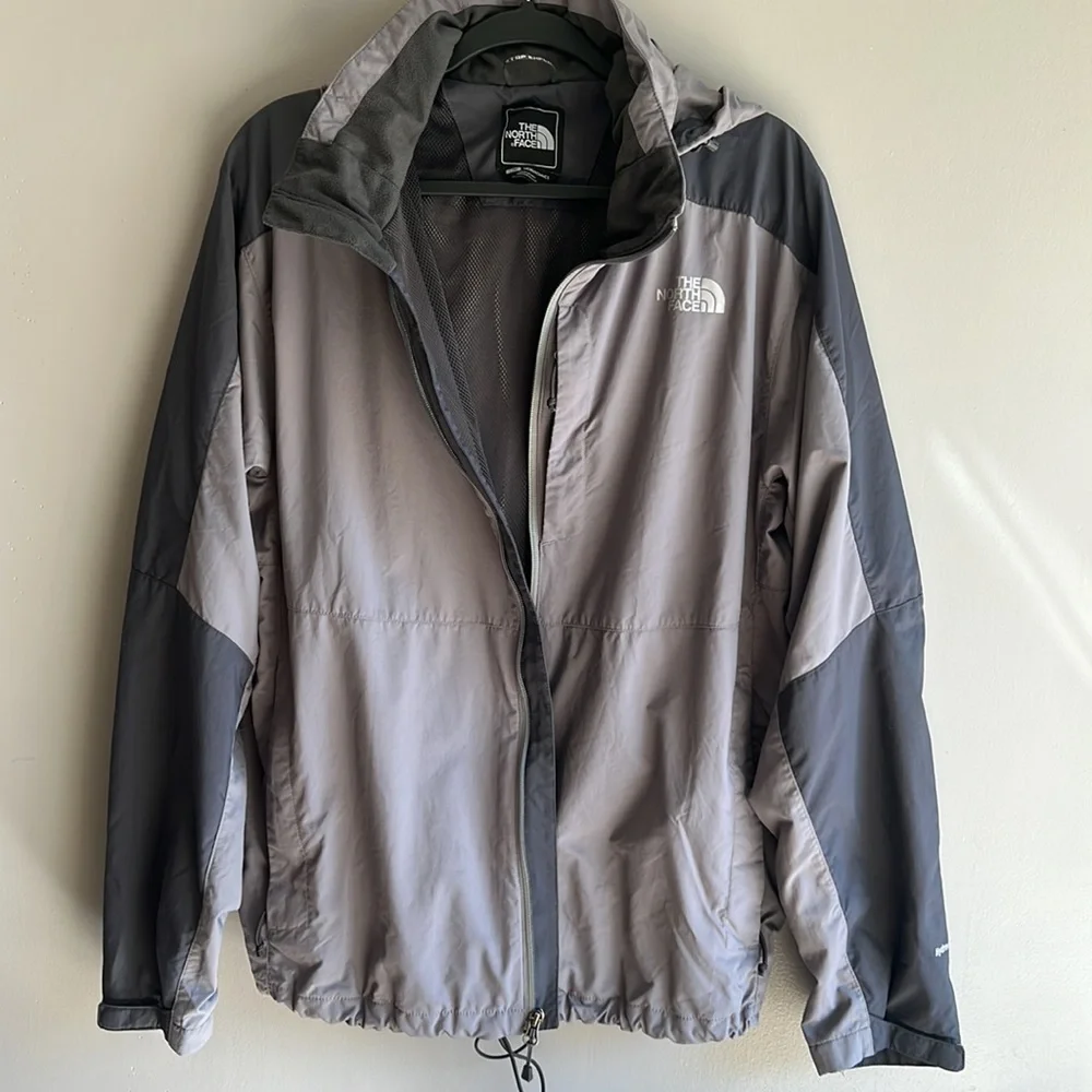 The North Face Grey and Dark Grey Windbreaker Jacket